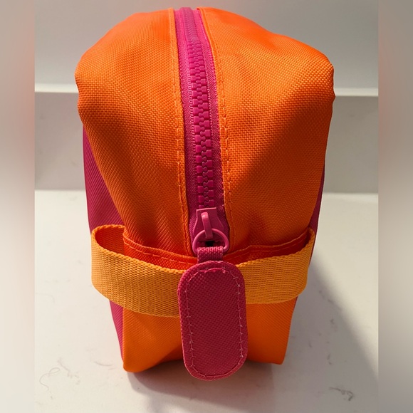 Amika Bold Pink & Orange Cosmetic Bag ๐ Travel Organizer ๐ - Picture 4 of 8